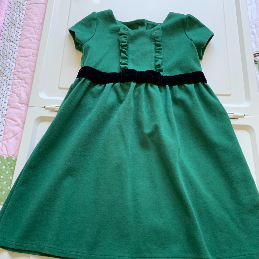 Gymboree Family Celebrations Girls Short Sleeve Ponte Knit Bow Dress
